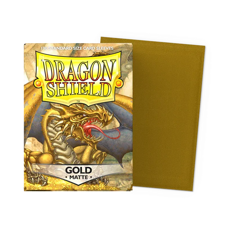 100 Dragon Shield Sleeves - Matte Gold