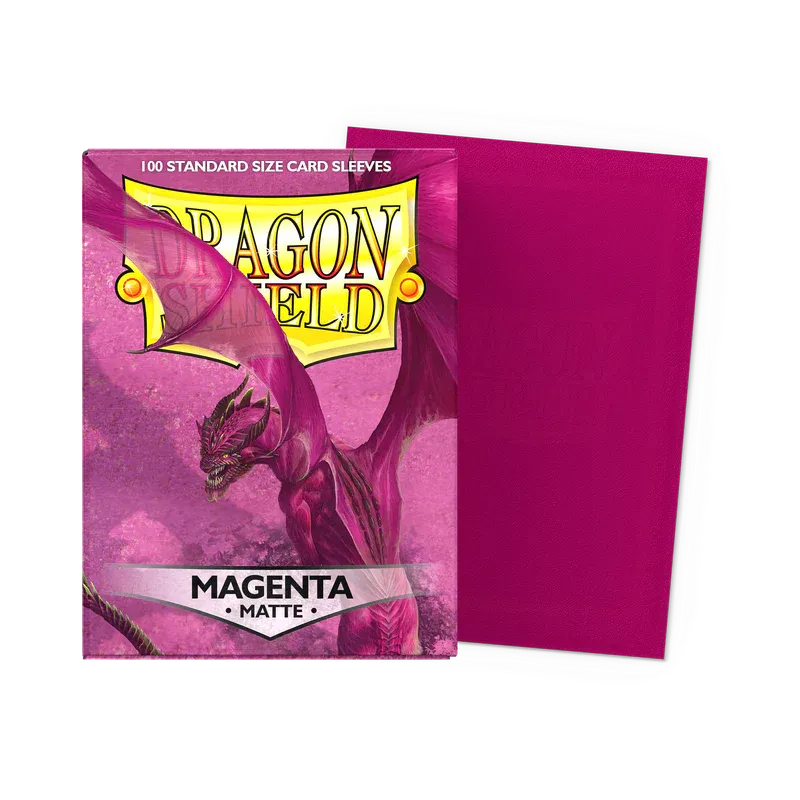 100 Dragon Shield Sleeves - Matte Magenta