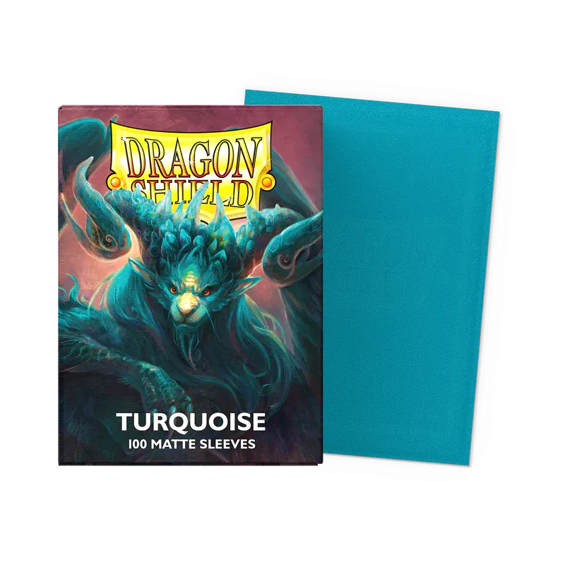 100 Dragon Shield Sleeves - Matte Turquoise