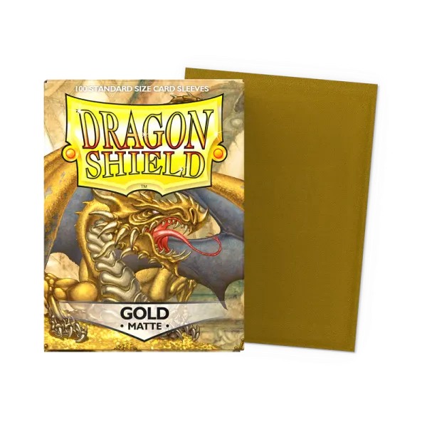 Produkt 100 Dragon Shield Sleeves - Matte Gold Foto